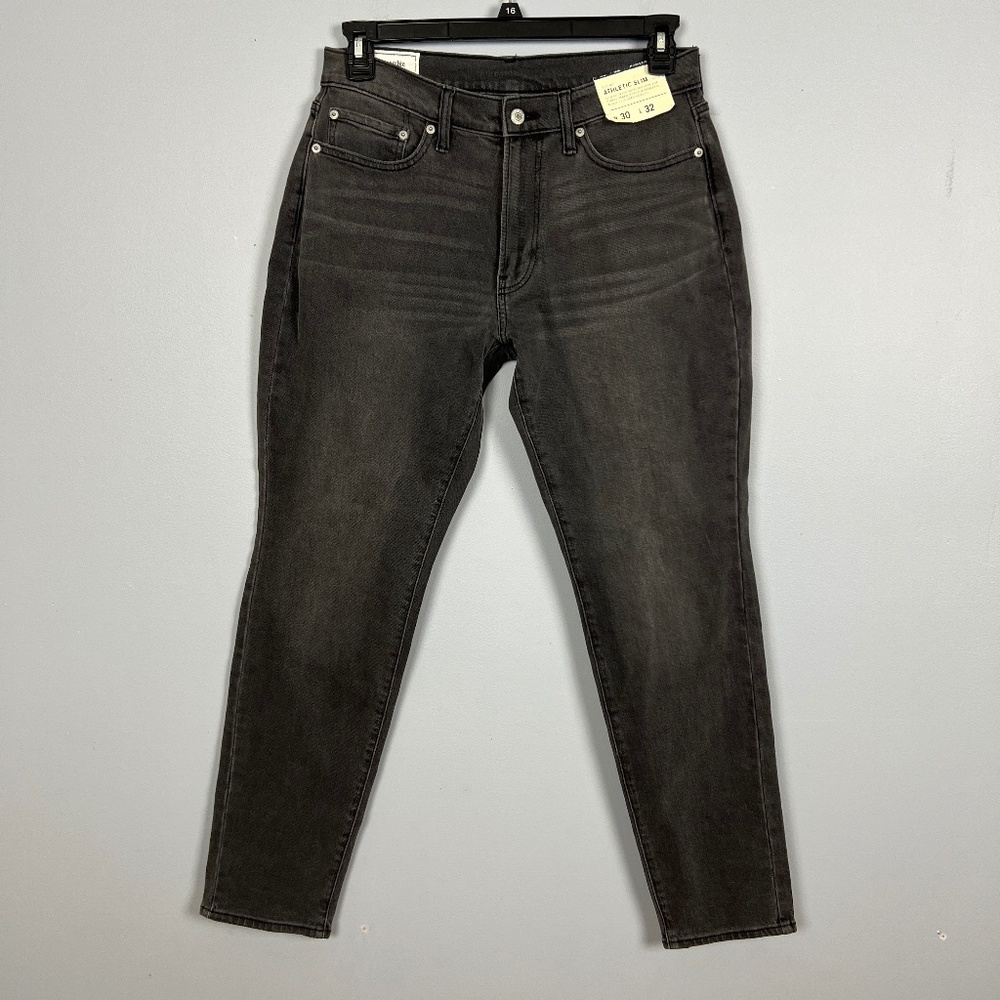 Abercrombie & Fitch Jeans Athletic Slim Men's Size 30x32 washed Black NEW!